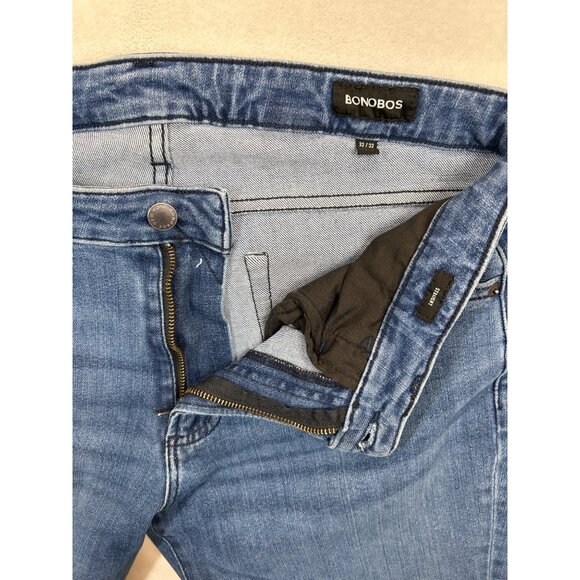 Bonobos Jeans Mens 32x32 Blue Denim Straight Stretch - Picture 3 of 10